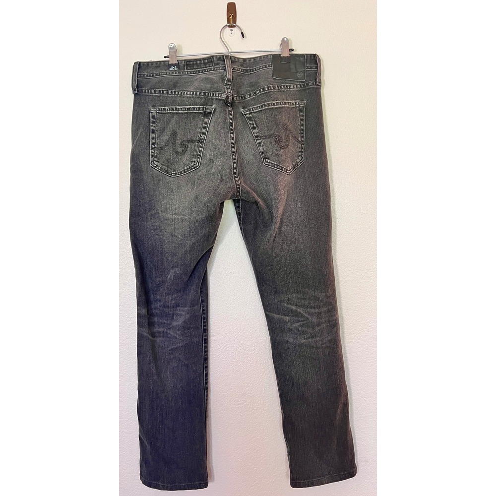 AG Adriano Goldschmied Everett Jeans Mens 32R Gray Slim Straight Denim - Picture 2 of 10